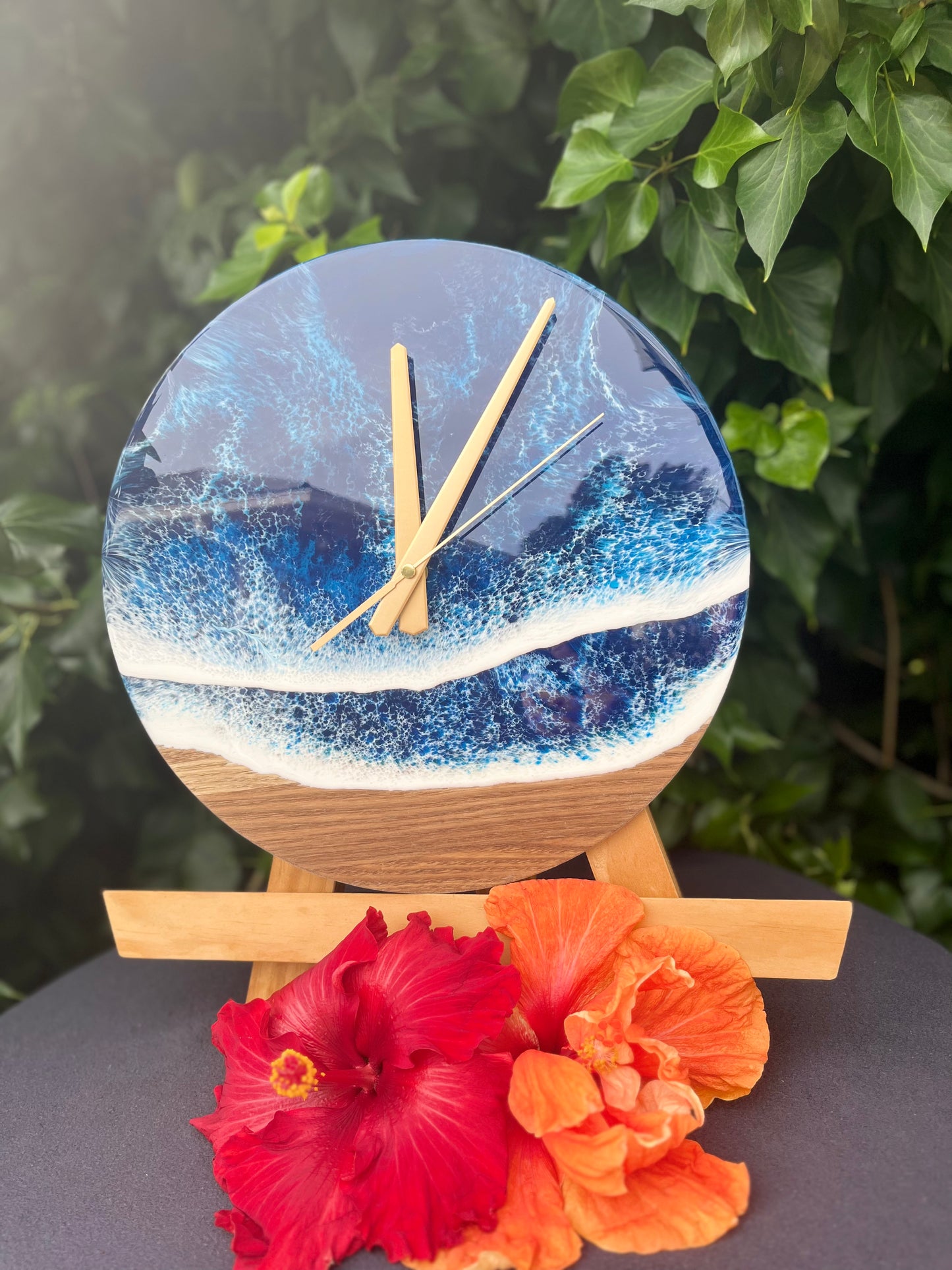 Resin Wave Clocks