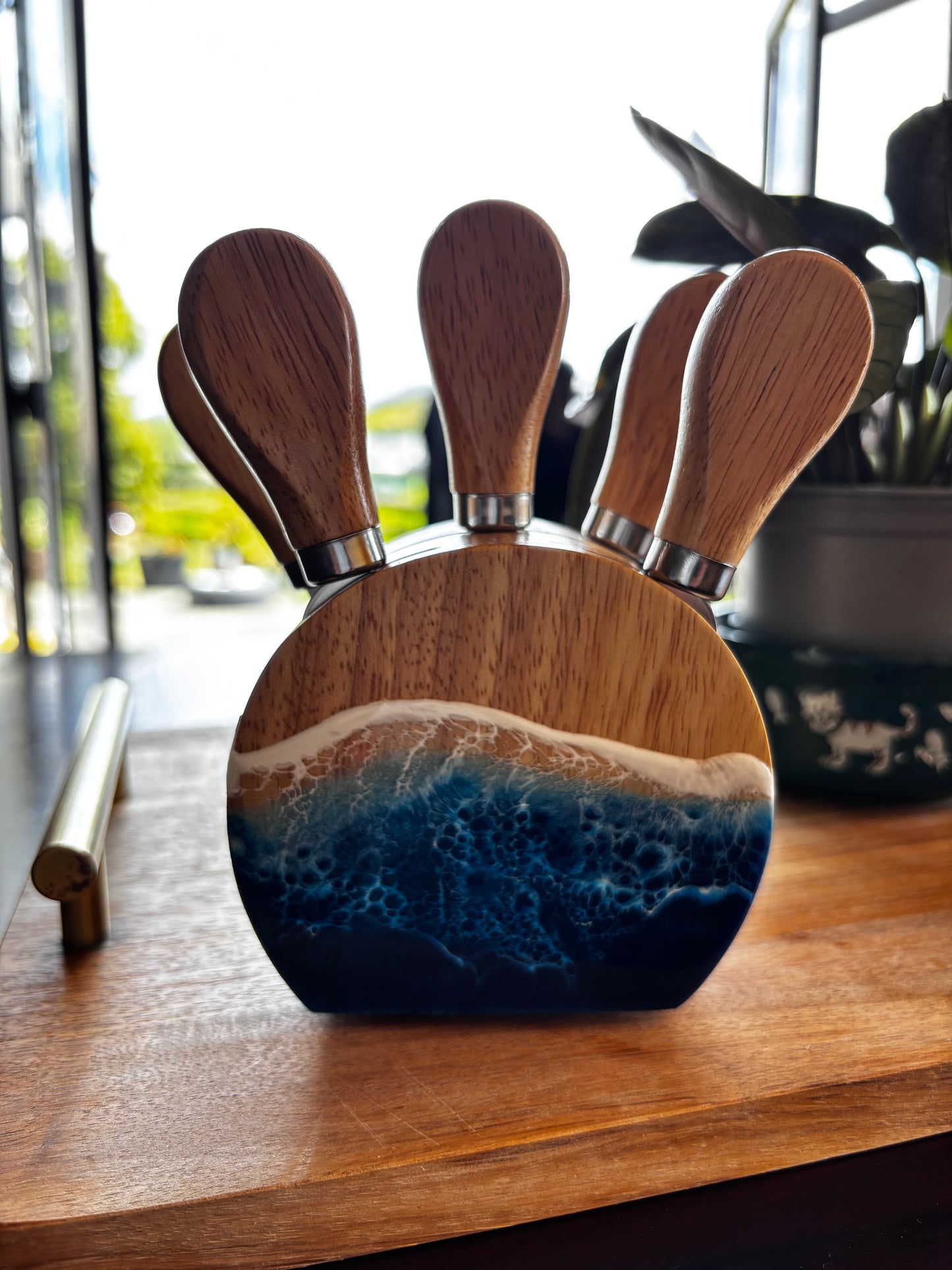 5pcs Stainless Steel Cheese Knife Set.