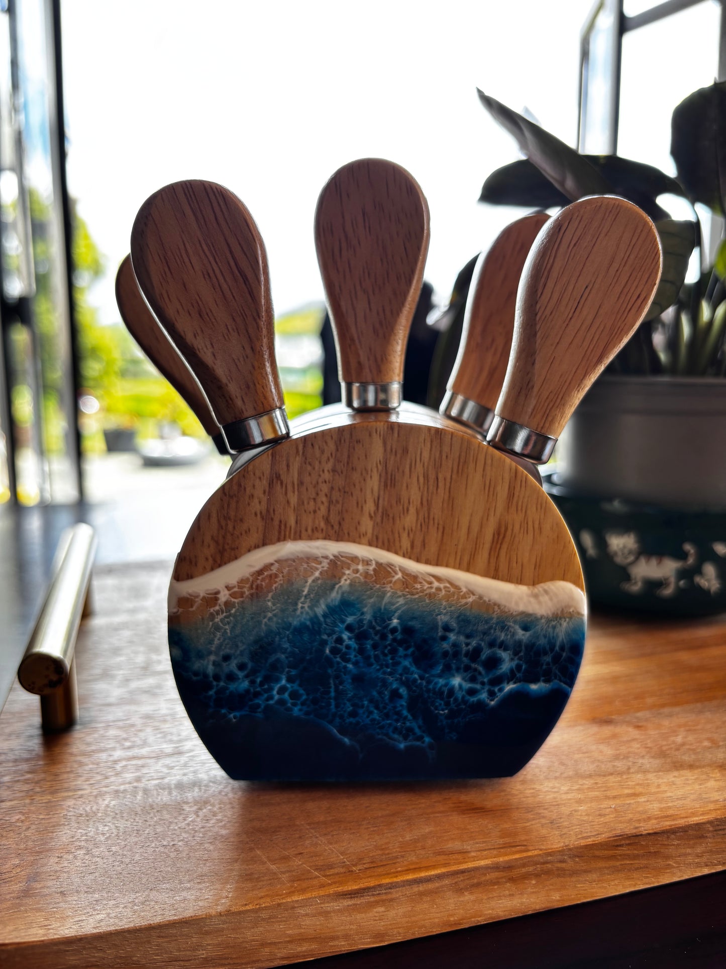 5pcs Stainless Steel Cheese Knife Set.